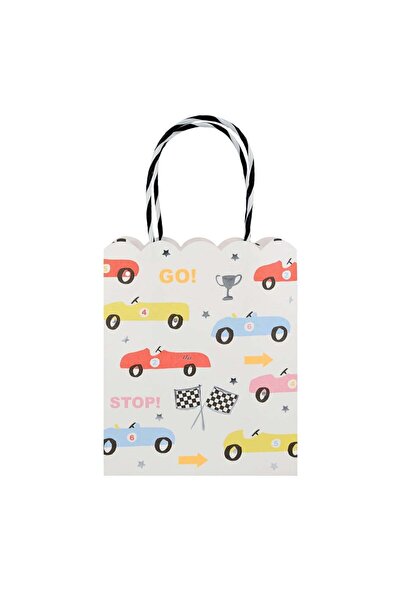 Meri Meri - Race Car Party Bags - Yarış Arabaları Parti Çantaları - 8'li