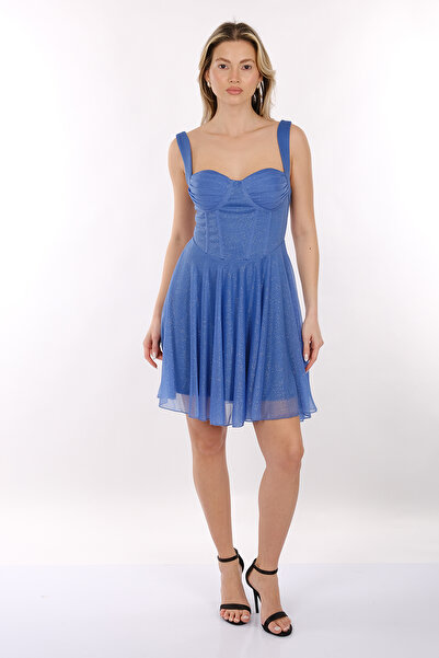 DORİ DORCA Міні-сукня з широкими бретелями та квадратним коміром 2246074