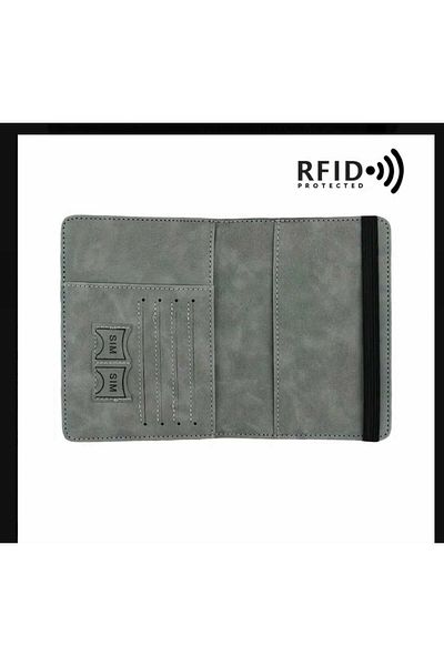 ORGANICYOU Retro Pu Ganzu Collection Rfid Passport Holder, Thin Wallet and Multi-Function Passport Wallet
