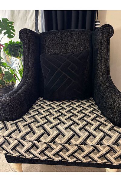 YTR HOME Husă de pernă decorativă cu umplutură cu burete moale, lavabilă, cu model, 45x45cm