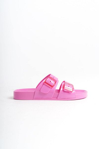 Mubiano Pink Summer Women's Jelly Matte Flat Slippers - MSTB146-PMB