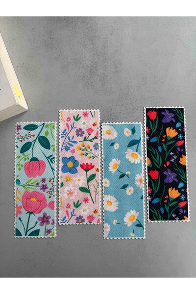 pamukcanta إشارة مرجعية زهرية قابلة للغسل (عبوة من 4 قطع)