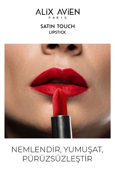 Alix Avien Long Lasting Moisturizing Smooth Effect Semi Matte Lipstick - Satin Touch Lipstick 818 Rookwood T.