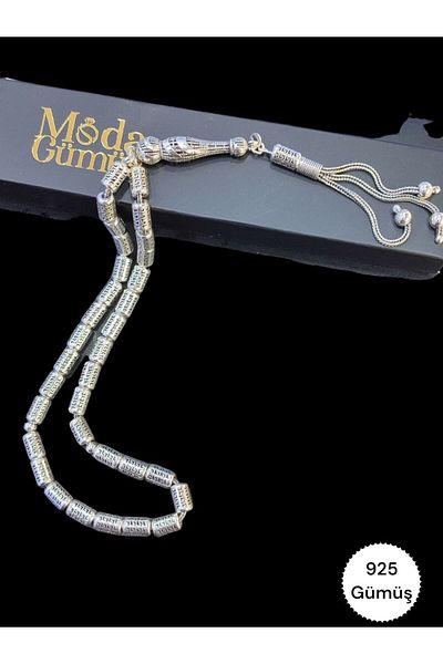 MODA925 Ασημένιο 925 Ειδικού Σχεδίου Κεντημένο Ασημένιο Ροζάριο