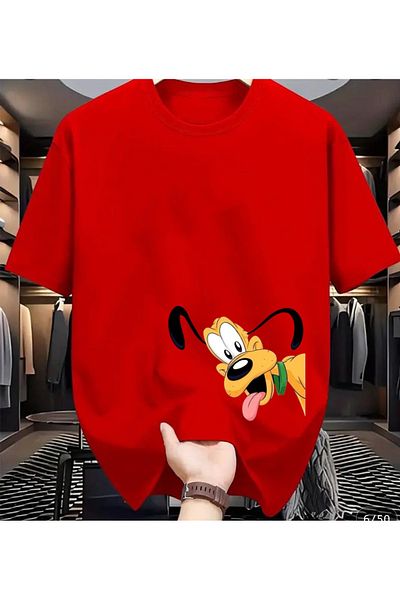 New Shine 1 T-Shirt Is a Gift for Purchases of 6 or More in the Cart - Oversize T-Shirt with Dog Print