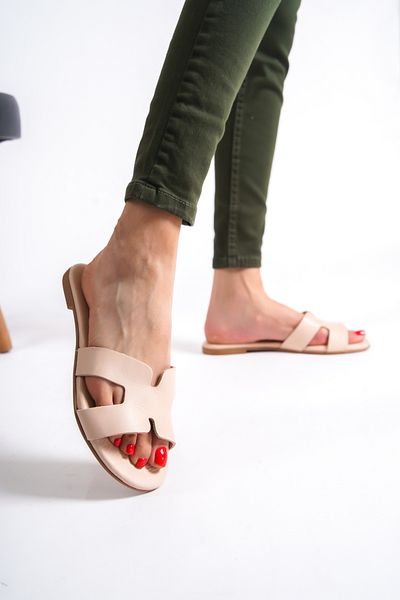 Mubiano 654-pdr Genuine Leather Women's Powder Espadrille Sandals & Slippers