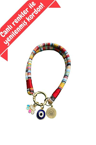 JesPawty Colorful Rope Cat Dog Necklace with Charm Ends