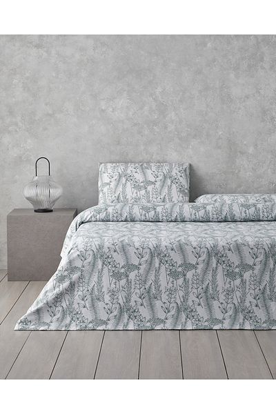 English Home Botanical Spring - Easy-Iron 160x220 cm Πράσινο Σετ Παπλωματοθήκης