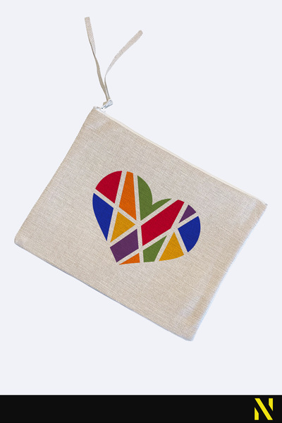 nilizma Heart Linen Handbag