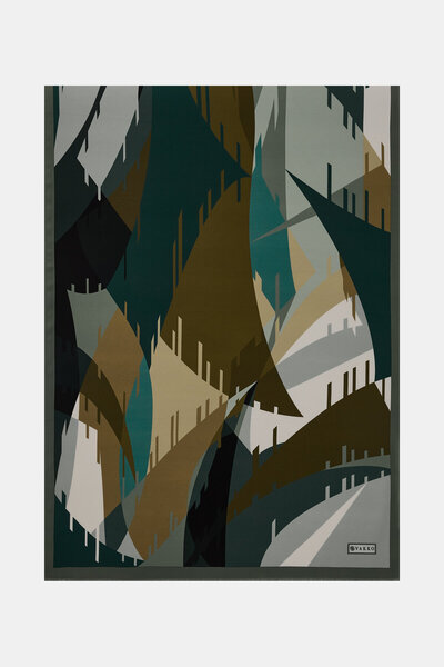 Vakko ZUMRUT YEŞIL GEOMETRIK DESENLI IPEK ŞAL