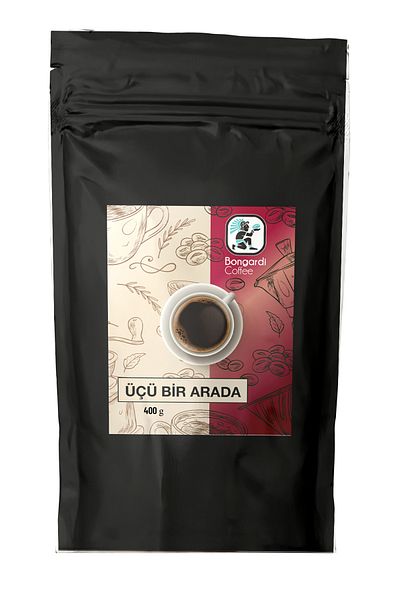 Bongardi Coffee 3 in 1 Instant Coffee in 400 Gram Ziplock Package