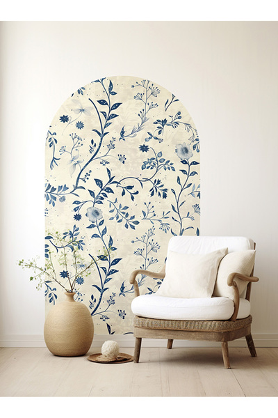 Pluswall ملصق ورق حائط على الطراز الاسكندنافي ذاتي اللصق بيضاوي الشكل، سهل الاستخدام ومقاوم للماء