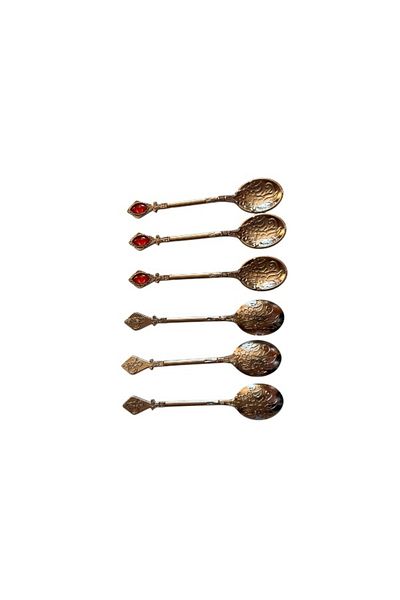 onyyapim Vintage Turkish Flag 6-Liter Cay-Coffee Jam Spice Dessert Spoon