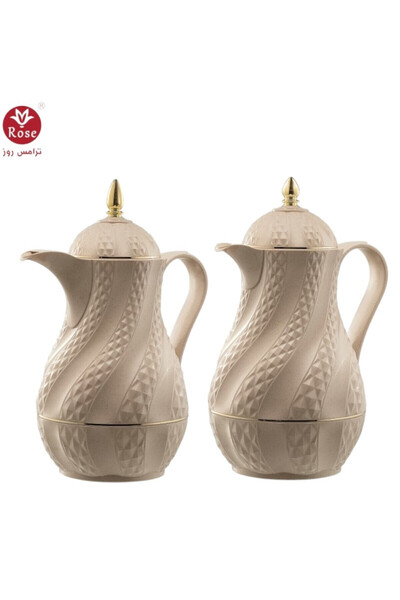 Rose RS-2424-طقم ترمس شاي وقهوة مكون من 2 ترمس روز  سعة 1 لتر