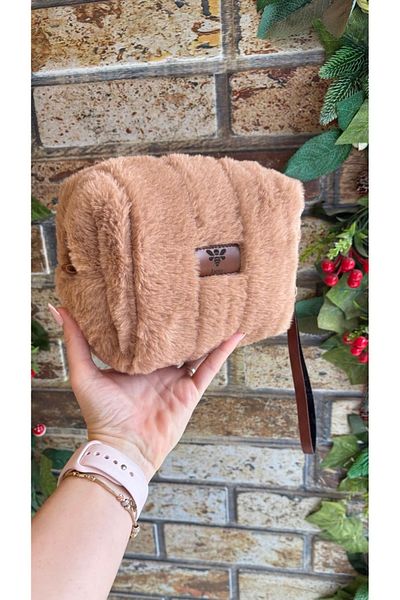 dermoPoint Beepoint Plush Brown Makeup Bag