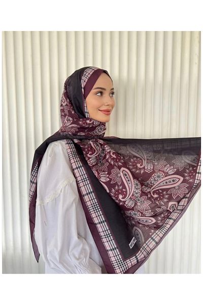 Misa Ethnic Voile Mousse Pattern Shawl