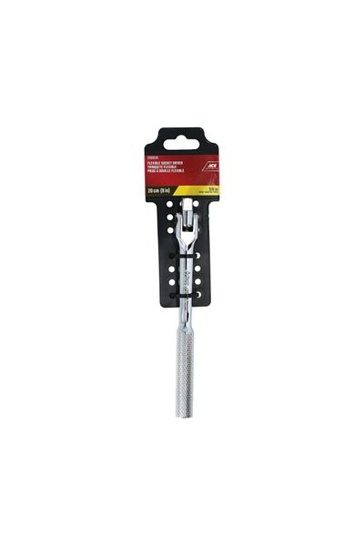 ACE Chrome Vanadium Steel Flexible Socket Driver 3/8 x 8inch