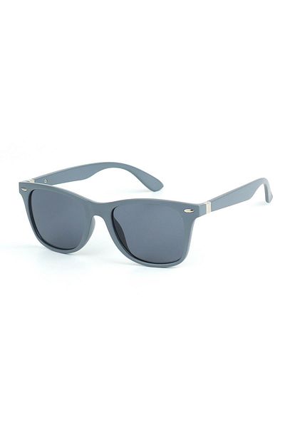 Di Caprio Unisex Gray Uv400 Protection Rectangular Model Sunglasses