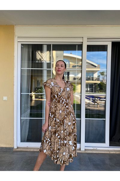 Lunaberry Rochie Bohemian Vintage Swimwear pentru femei Eid 38-46 MĂRIME UNICA Vârste de vară Patchwork din viscoză