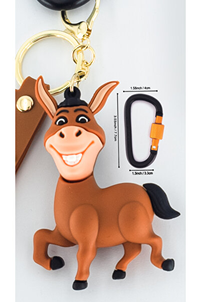 shop Breloc Shrek Donkey – Cadou drăguț și durabil pentru personaj de film, cârlig practic Carabiner D