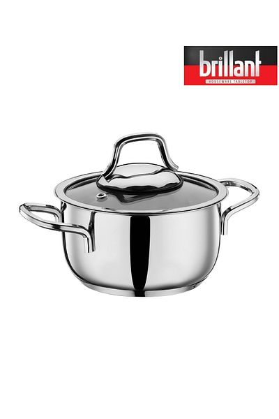 Brillant Luxury Steel Cookware Set 6 Pieces 14/16/18 cm 3-Piece Stainless Cookware Set