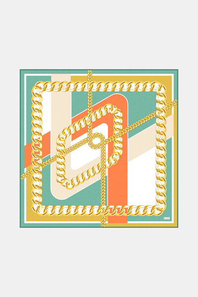 Vakko وشاح من نسيج التويل المنقوش من MINT OBJE