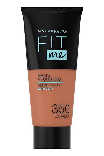 Maybelline New York Fit Me Matte & Poreless Foundation 350 Caramel, 30ml