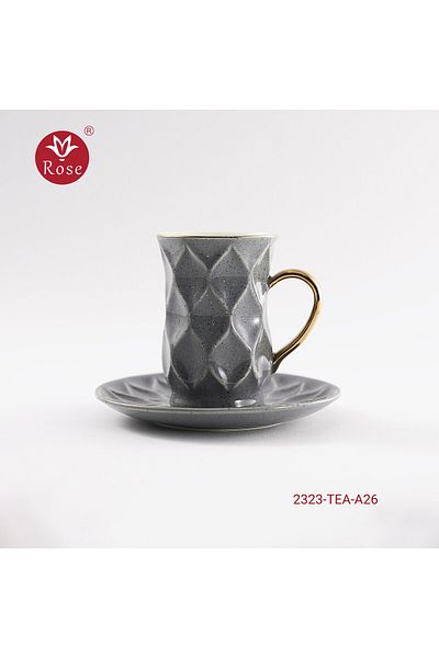 Rose -2323 - طقم تقديم 27 قطعة للشاي والقهوة