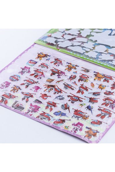 Bimotif Embossed Adhesive Sticker, Super Wings 2 Sheets