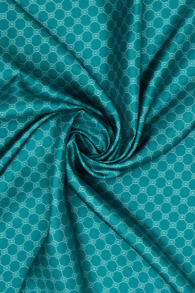Vakko Twill Silk Scarf - Special Series - Petrol Green