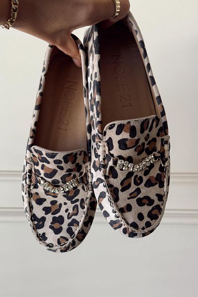 nope21shoess Balerini Ricco Leopard din piele naturală