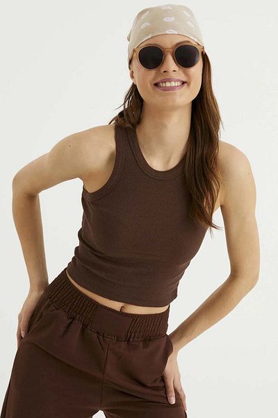 İKLİM LİFE Camisole Fabric Halter Neck Tank Top