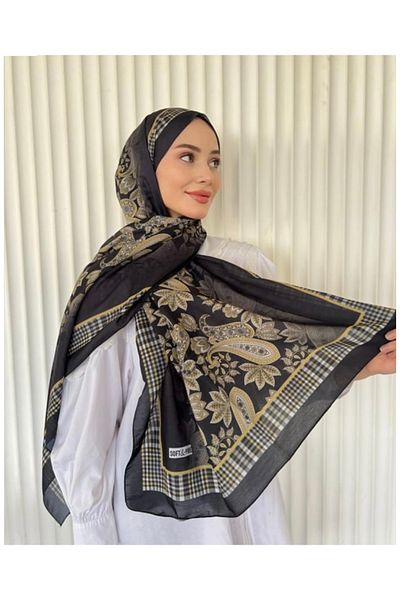Misa Ethnic Voile Mousse Pattern Shawl