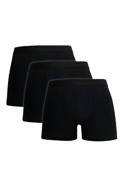 Tudors Ανδρικό 3 Πακέτο Cotton Lycra Flexible Fabric Black Boxer