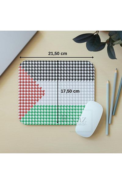 riyaz مخلب العلم الفلسطيني - لوحة ماوس مستطيلة، 17.5 سم × 19.50 سم