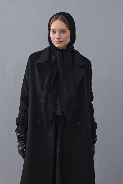 Fahhar Black Soft Balaclava - Lacing Detailed Beret