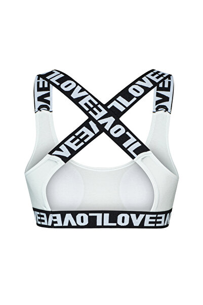 HNX Cotton Love Rubber Removable Covered Women's Sports Bustier 2 Pcs