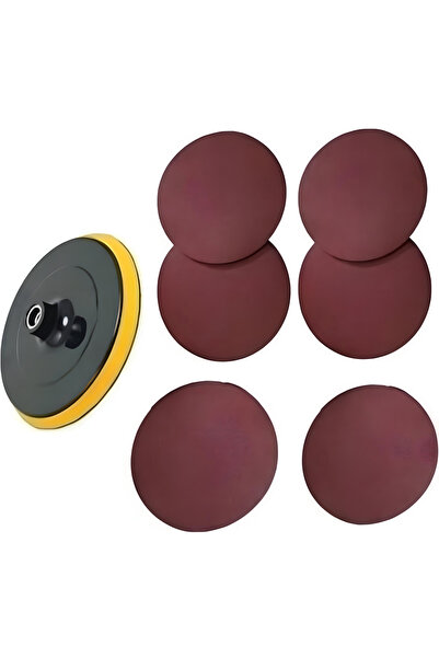 CMC Tools 6 Yedekli Cırt Zımpara Pedi ve Tabanı 180 mm