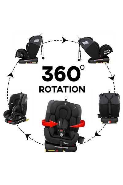 TEKNUM Teknum Evolve 360° Car Seat 0 - 12yrs Black with Isofix