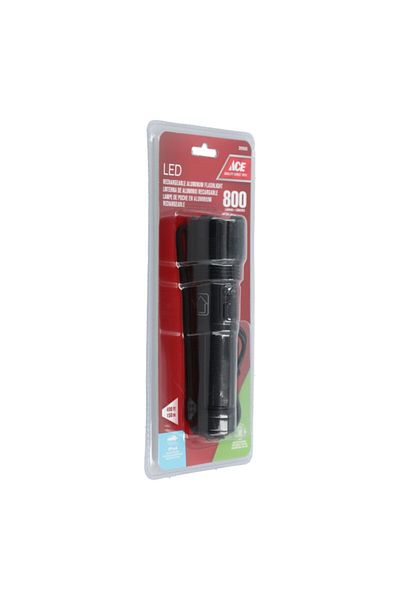 ACE High-Quality Rechargeable Aluminum 800-Lumens LED Flashlight