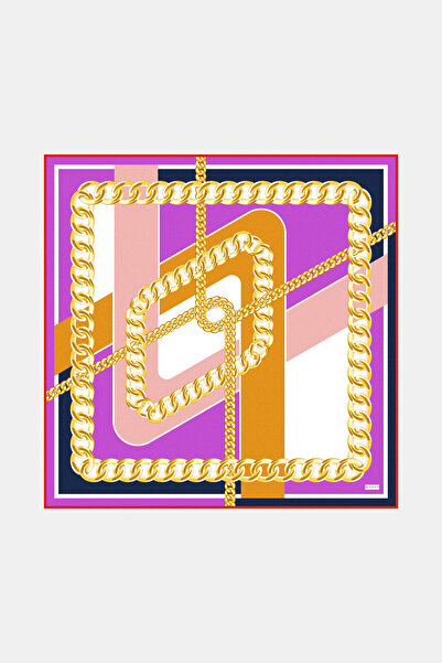 Vakko FUŞYA OBJE DESENLİ TWILL EŞARP