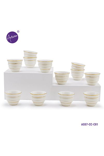 ARTIVIRA طقم فناجين قهوة عربي بورسلين 12 قطعة -ARTIVIRA -AS57