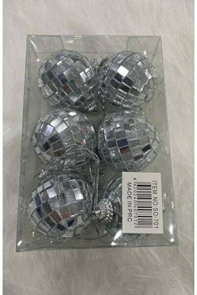 Çemrek Süs Parti Dekorativna srebrna zrcalna kugla, ukras za božićno drvo, 3-...