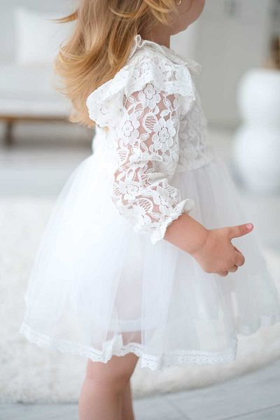 aysskids Rochie de sărbătoare pentru fetiță prințesă tutu cu detaliu din guipură Cindy