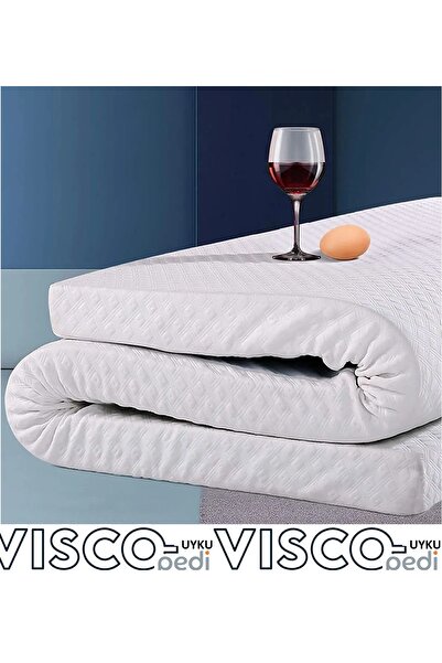 KOZZY HOME %100 VİSCO Tek Parça ,Yatak Uyku Pedi (Orta Yumuşak)10 Cm Kalınlığında,2 Adet Yastık Kılıfı Hediyeli
