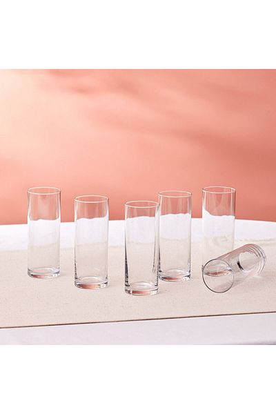 Karaca Saki 6-teiliges Highball-Glas-Set, 195 ml, transparent