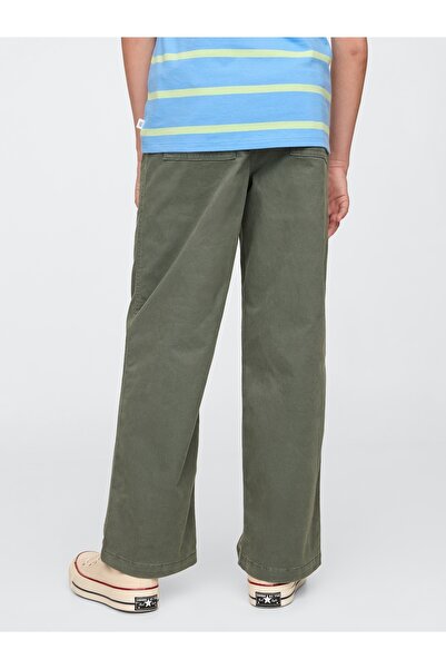 GAP Erkek Çocuk Yeşil UltraSoft  Khaki Pantolon