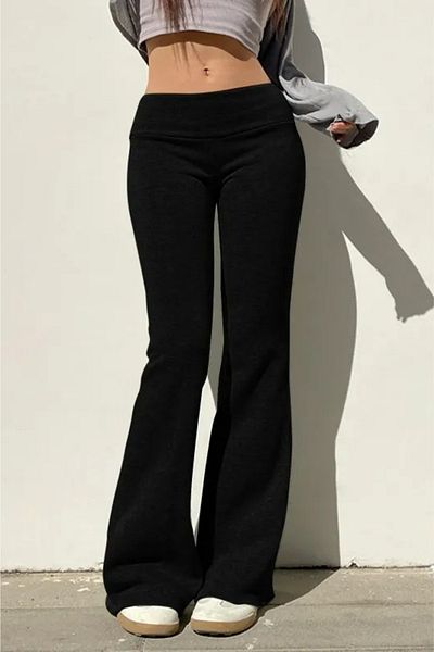 Köstebek Μαύρη Slim Fit Φούτερ με ισπανικό πόδι