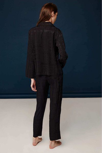 Bonnie Clyde Bonnie&Clyde Women's Black Buttoned Lengthened Dowry Bottom and Top Suit