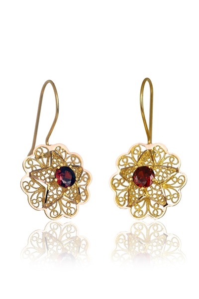 Çelikoğlu Kuyumculuk ÇELİKOĞLU KUYUMCULUK TAŞLI GÜL KÜPE 3,63 GR